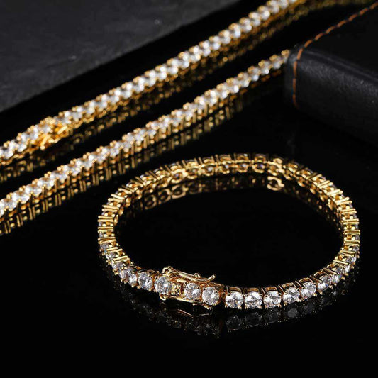 Pulseira de Strass Dourada