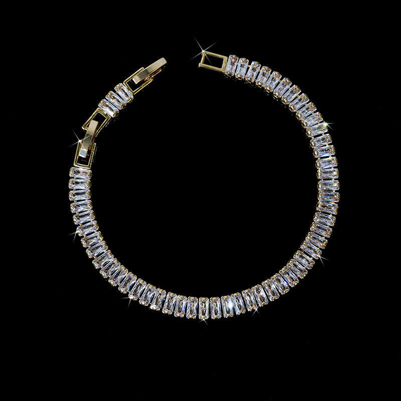 Pulseira de Strass Dourada