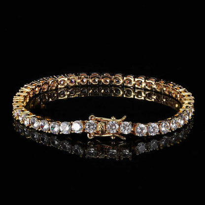 Pulseira de Strass Dourada